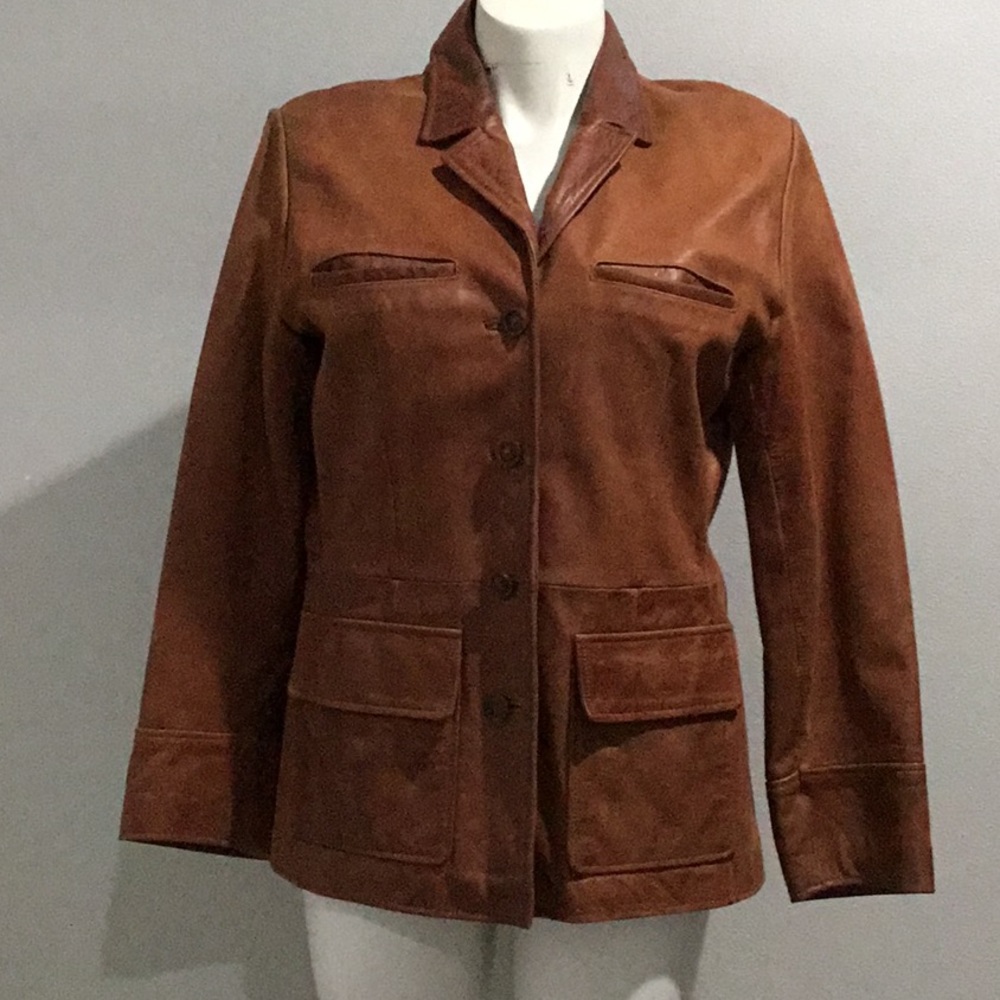 Leather satin-lined jacket